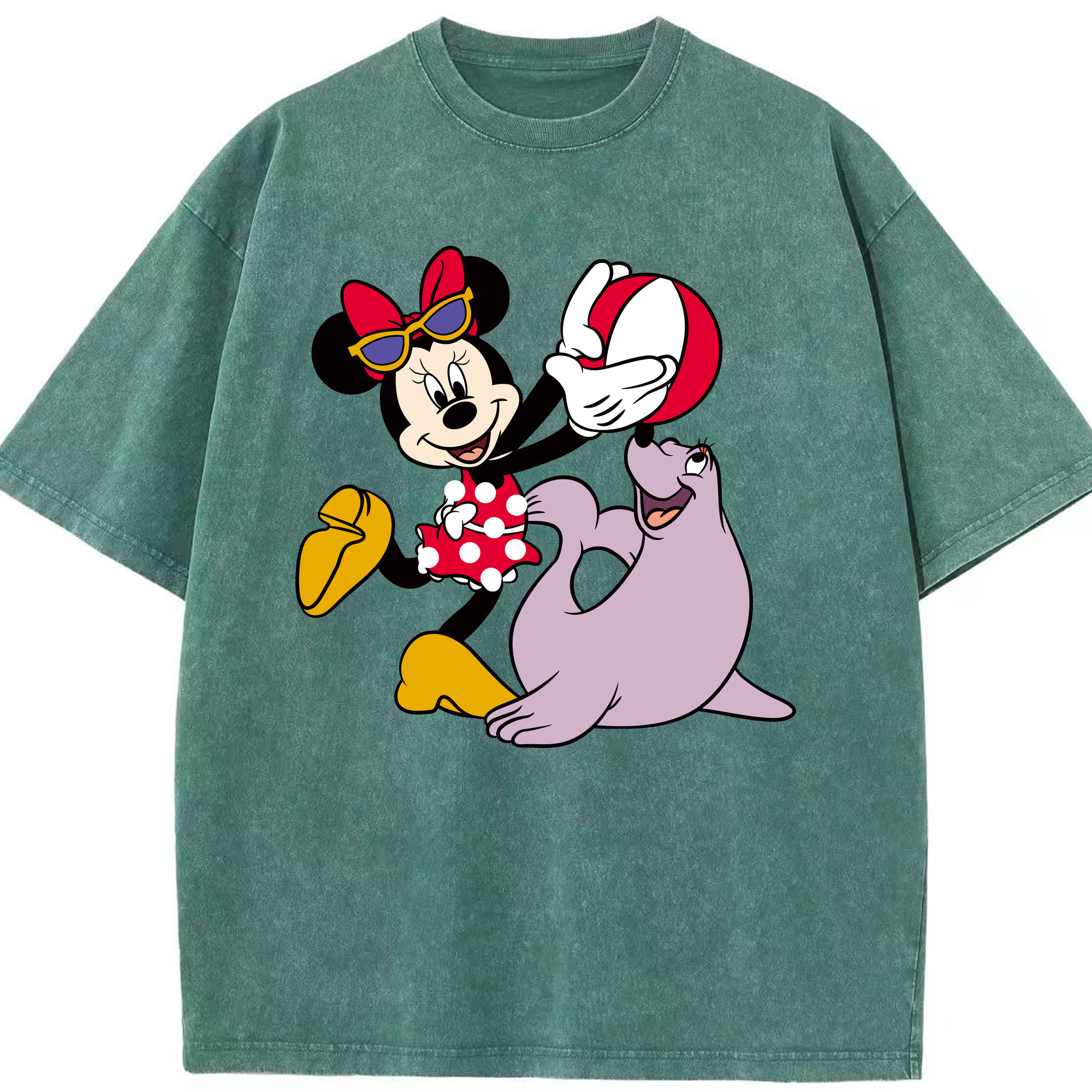 （画像用） ミッキーマウス Mickey Mouse 綿100% ヴィンテージ風 半袖Tシャツ（フロントプリント）